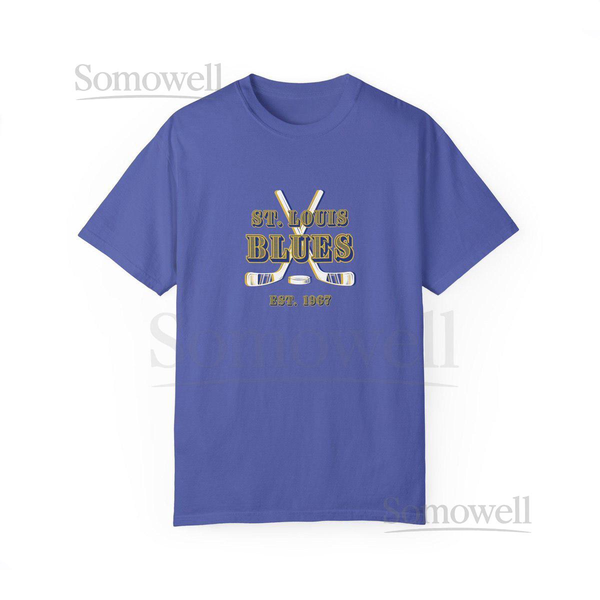 St Louis Blues Hockey T-Shirt Comfort Colors Vintage Style Tee_490