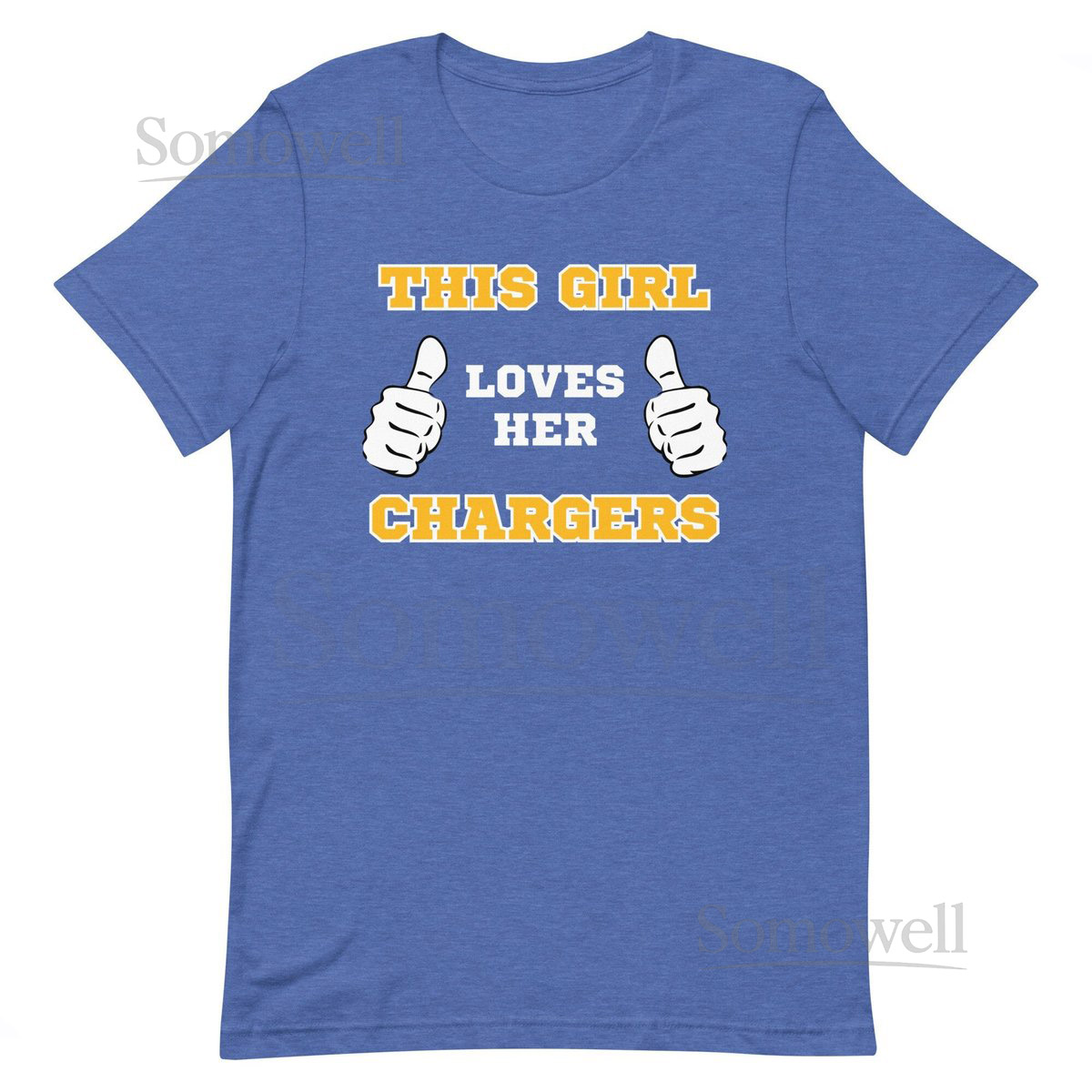 Chargers Football T-Shirt This Girl Loves Her Team Graphic Tee_53