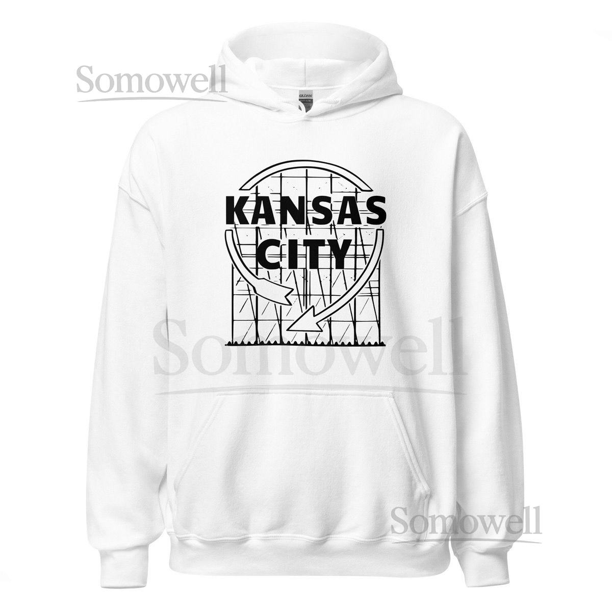 KC Icon Hoodie Unisex Kansas City Iconic Western Auto Sign T-Shirt Adult Unisex All Sizes Available KCMO Midwestern Americana_489