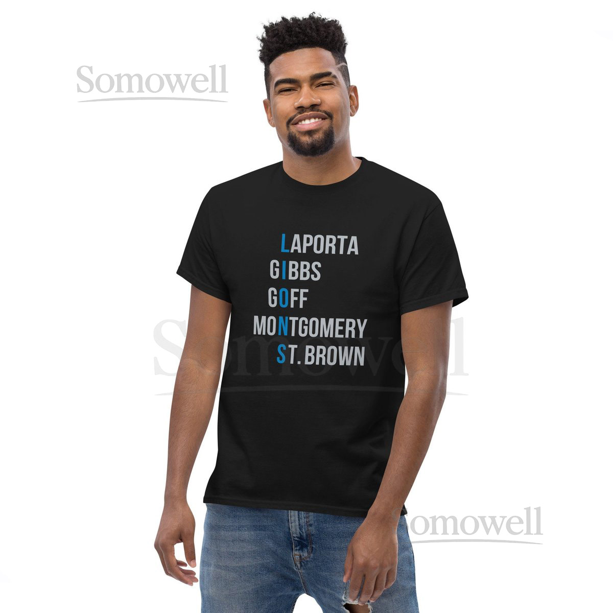 Men's Classic Tee - Detroit Lions Crossword Apparel - Perfect Gift For Any Fan_589