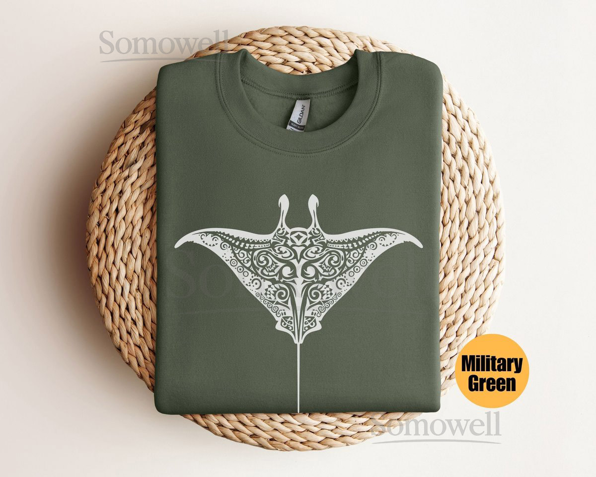 Manta Ray Sweatshirt Marine Biology Sweatshirt Stingray Shirt Manta Ray Gift Scuba Hoodie Beach Shirt_24