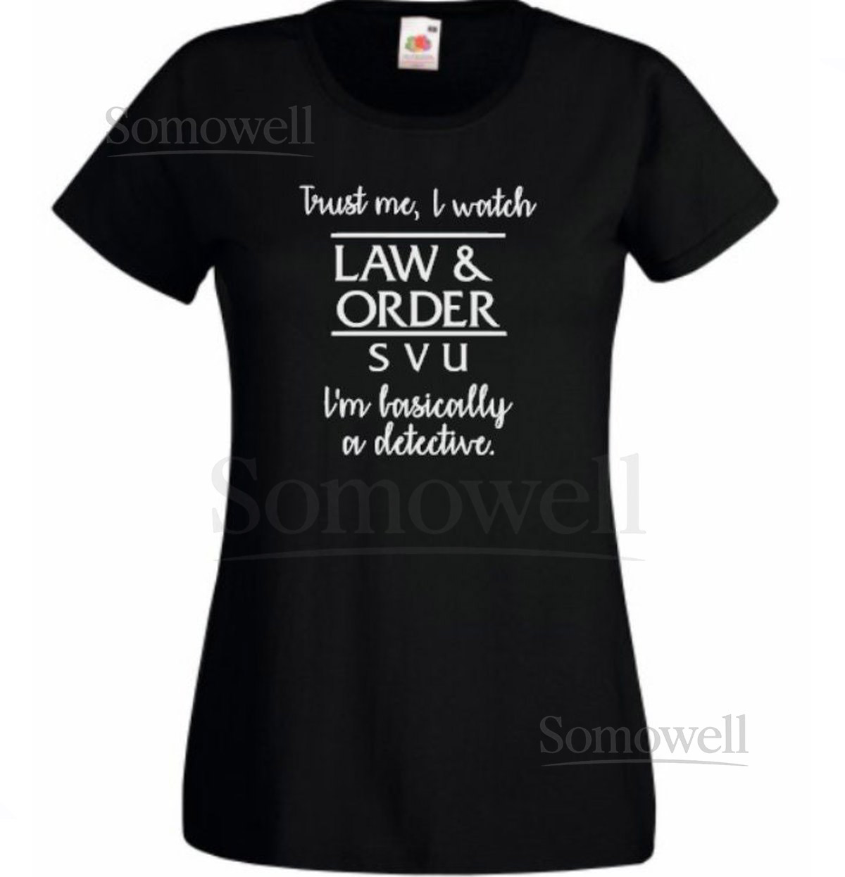 Black Trust me I watch law and order SVU t shirt graphic casual t shirt law and order fan tv series gift for her gift birthday SVU Benson_47