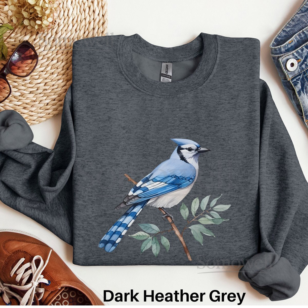 Blue Jay Sweatshirt Bird Lover Gift Blue Jay Bird Shirt Blue Bird Shirt Bird Sweatshirt Bird Watching Gift Bird Watcher Sweater_113