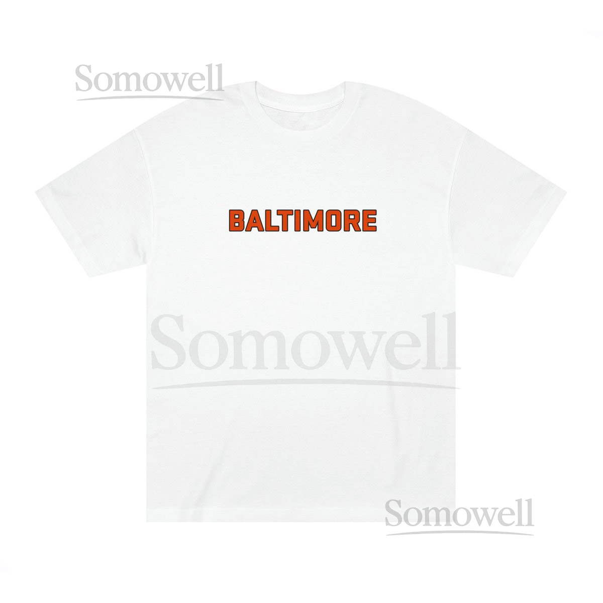 Baltimore Tee in Orioles Colors Unisex Classic American Apparel T-Shirt_127