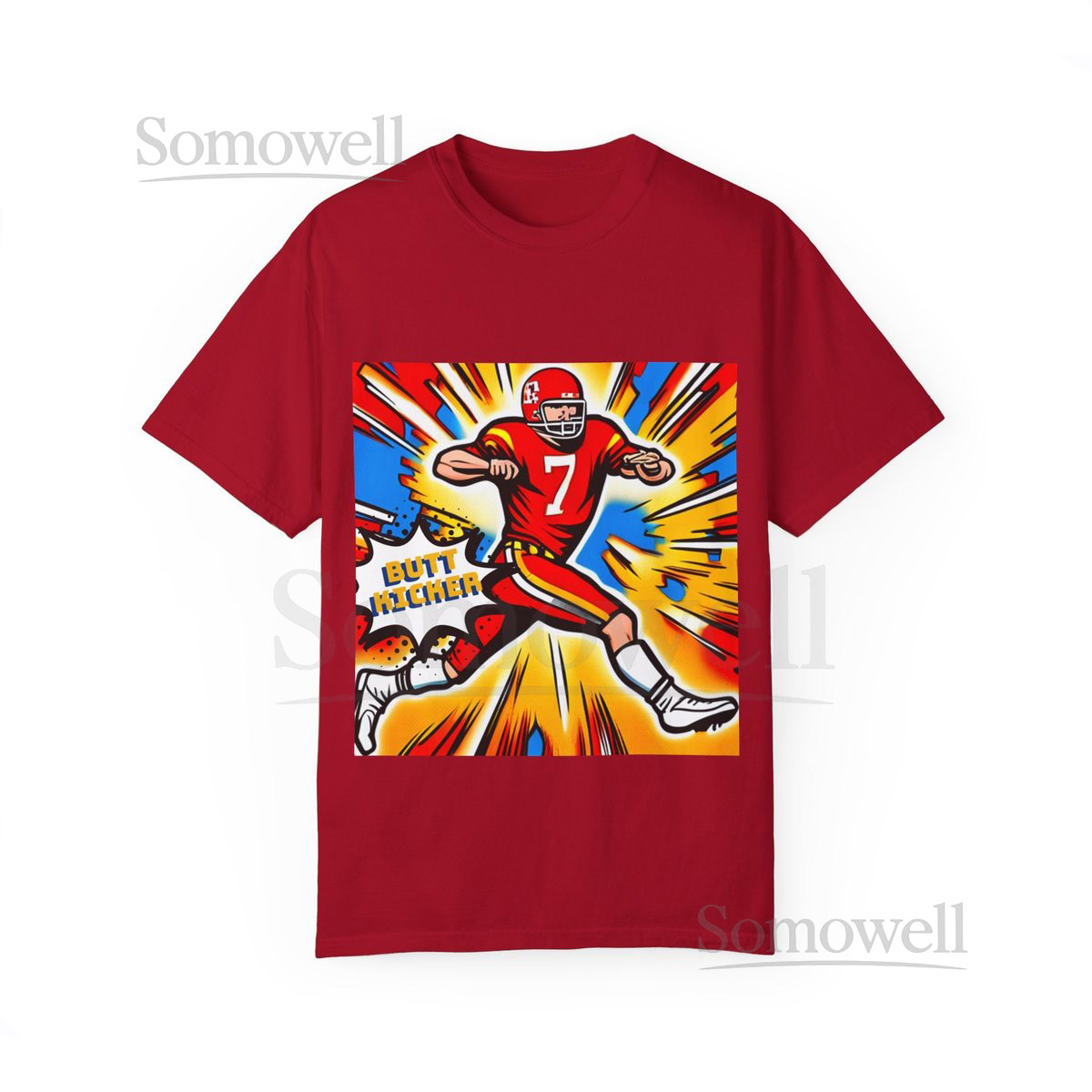 Harrison Butker 7 Kansas City Chiefs Comic Superhero Style T-Shirt NFL Comfort Colors Tshirt_212