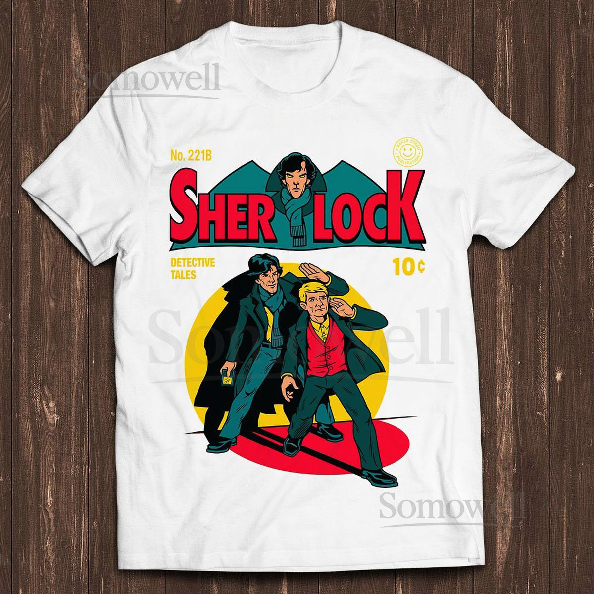 Sherlock Comics Magazine Cover 10c Design Classic Retro Film Gamer Meme Movie Music Cool Gift Tee T Shirt C1557_133