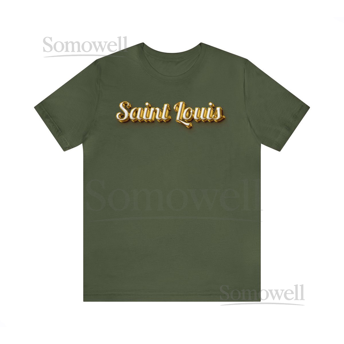 Saint Louis in Gold Unisex Jersey Short Sleeve Tee_454
