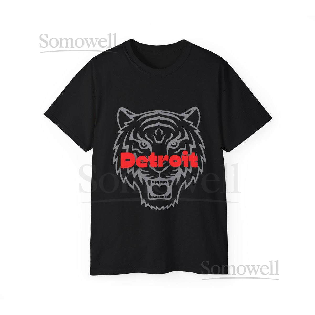 Red Detroit w Tiger Unisex Ultra Cotton Tee_707