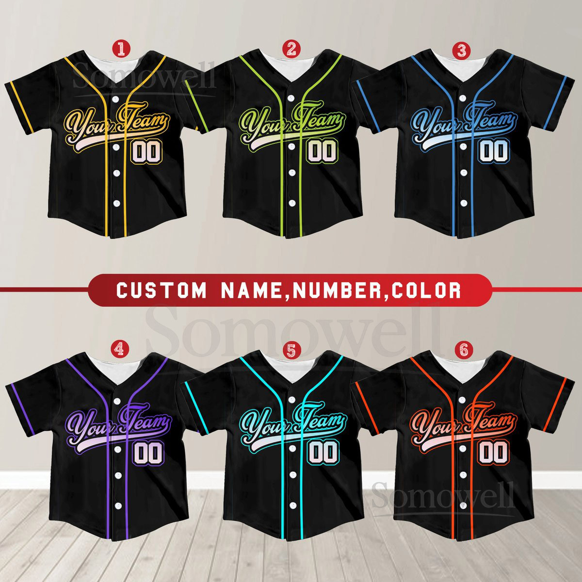 Personalized Team Name And Number Baseball Jersey Custom Youth Kid Baseball Jersey Baseball Jersey Uniform For Baseball Fans Lovers_604
