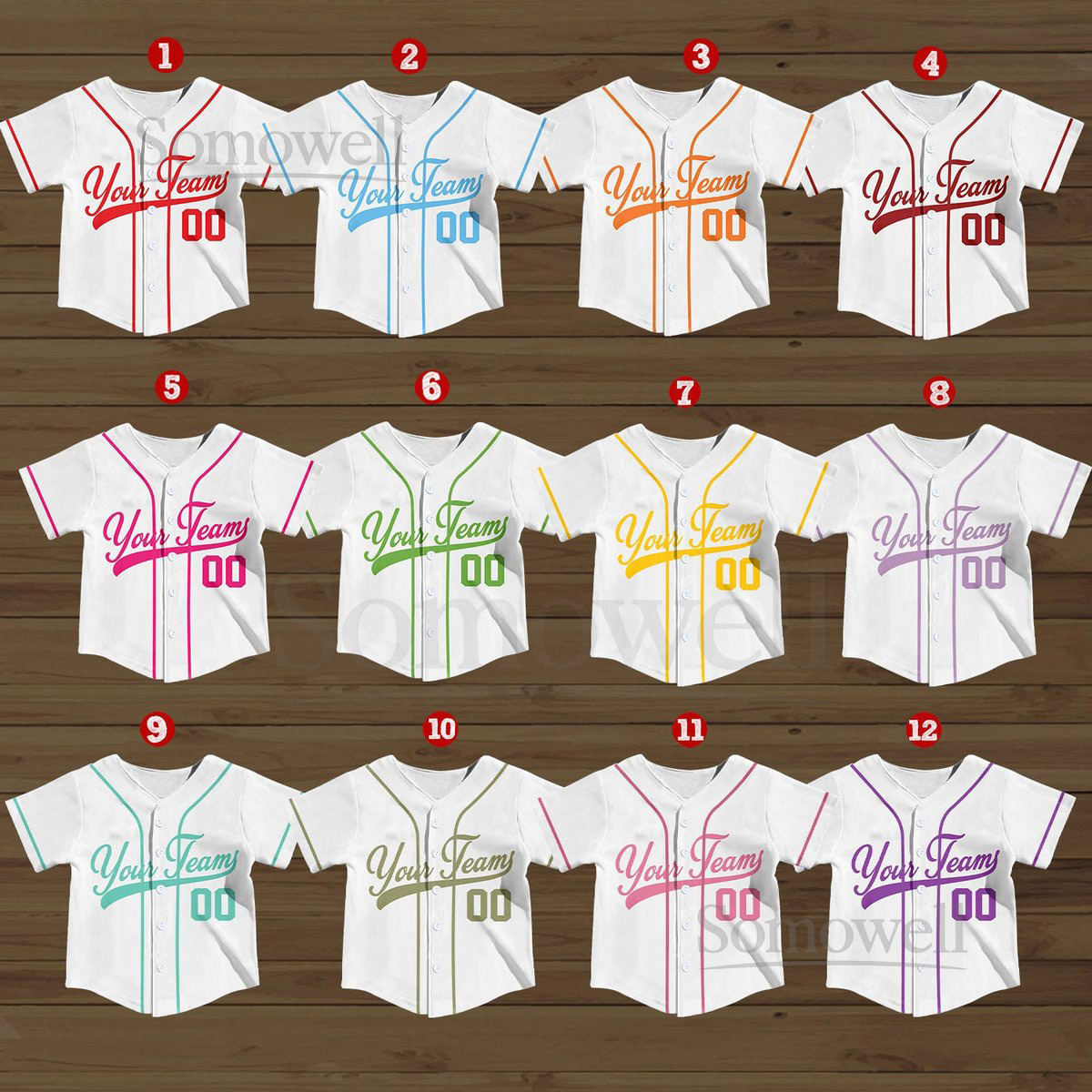 Personalized Team Name And Number Baseball Jersey Custom Youth Kid Baseball Jersey Baseball Jersey Uniform For Baseball Fans Lovers_608