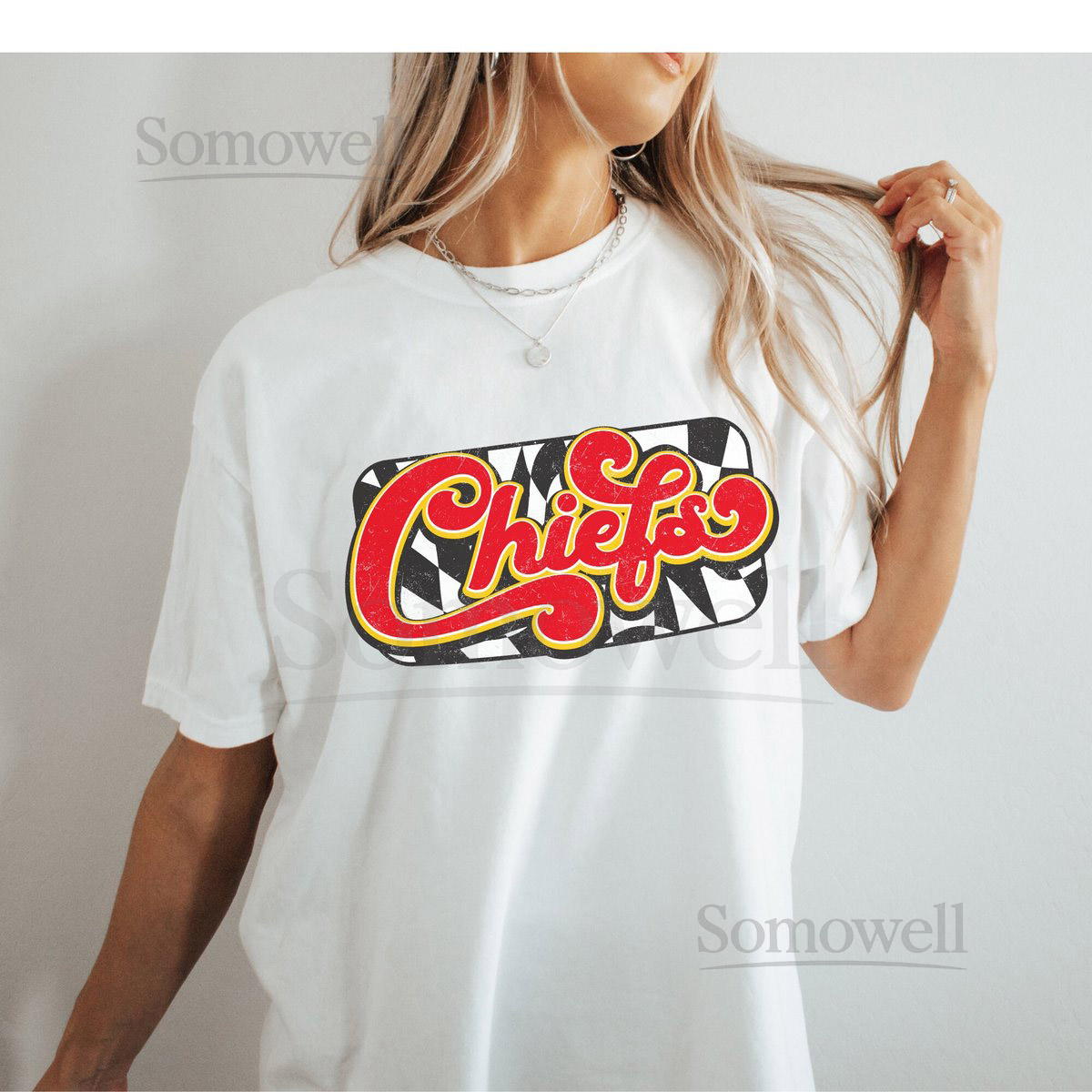 KC Chiefs Shirt Cozy KC Football Shirt with Distressed Print Kansas City Shirt Retro Design_403