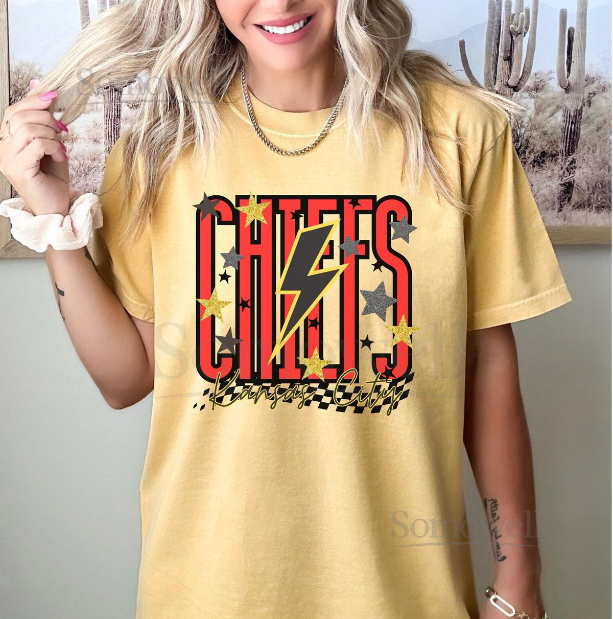 Kansas City Chiefs Shirt Cozy KC Football Shirt with Distressed Print Kansas City Shirt Retro Design_289