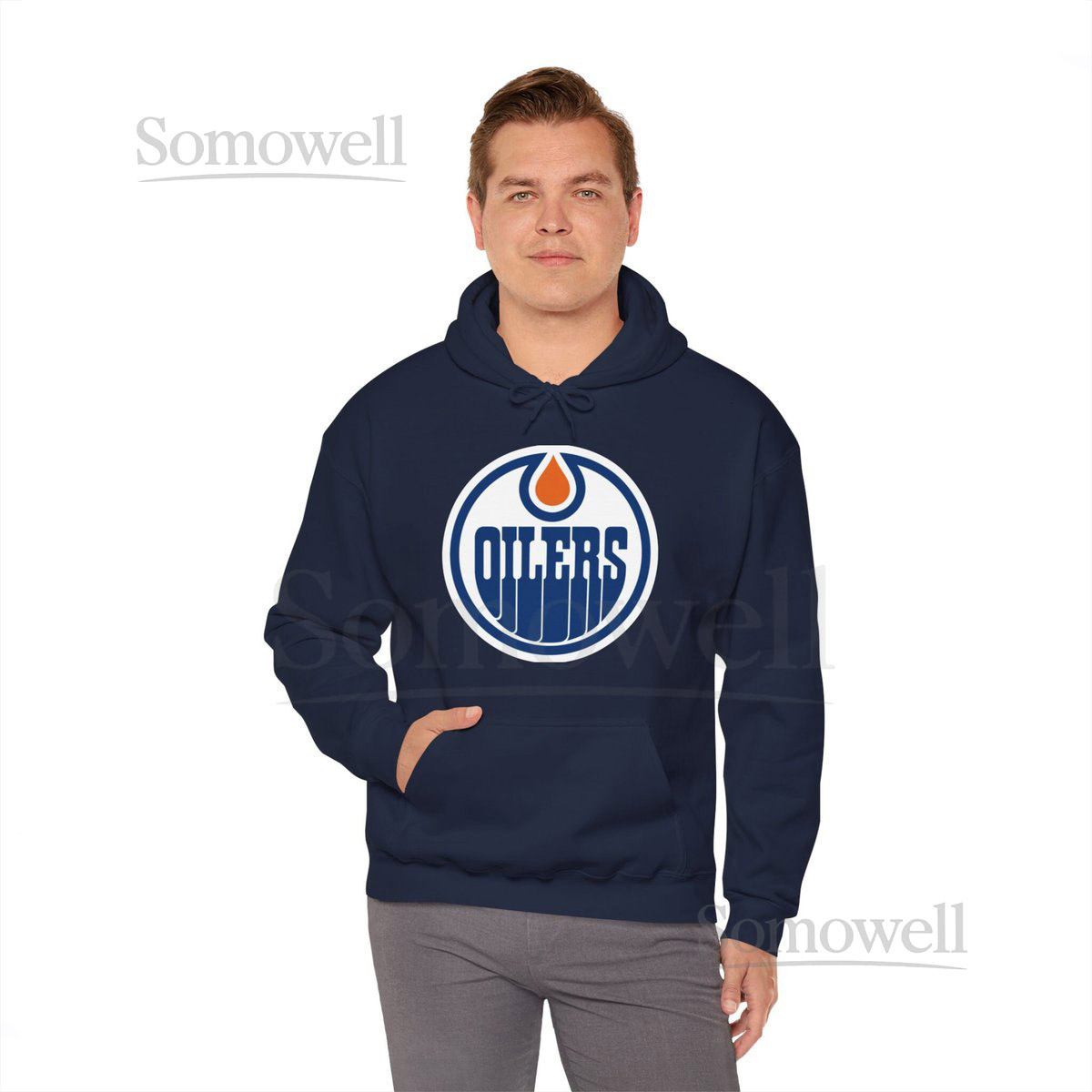 Edmonton Oilers Ice Hockey Hooded Sweatshirt_56
