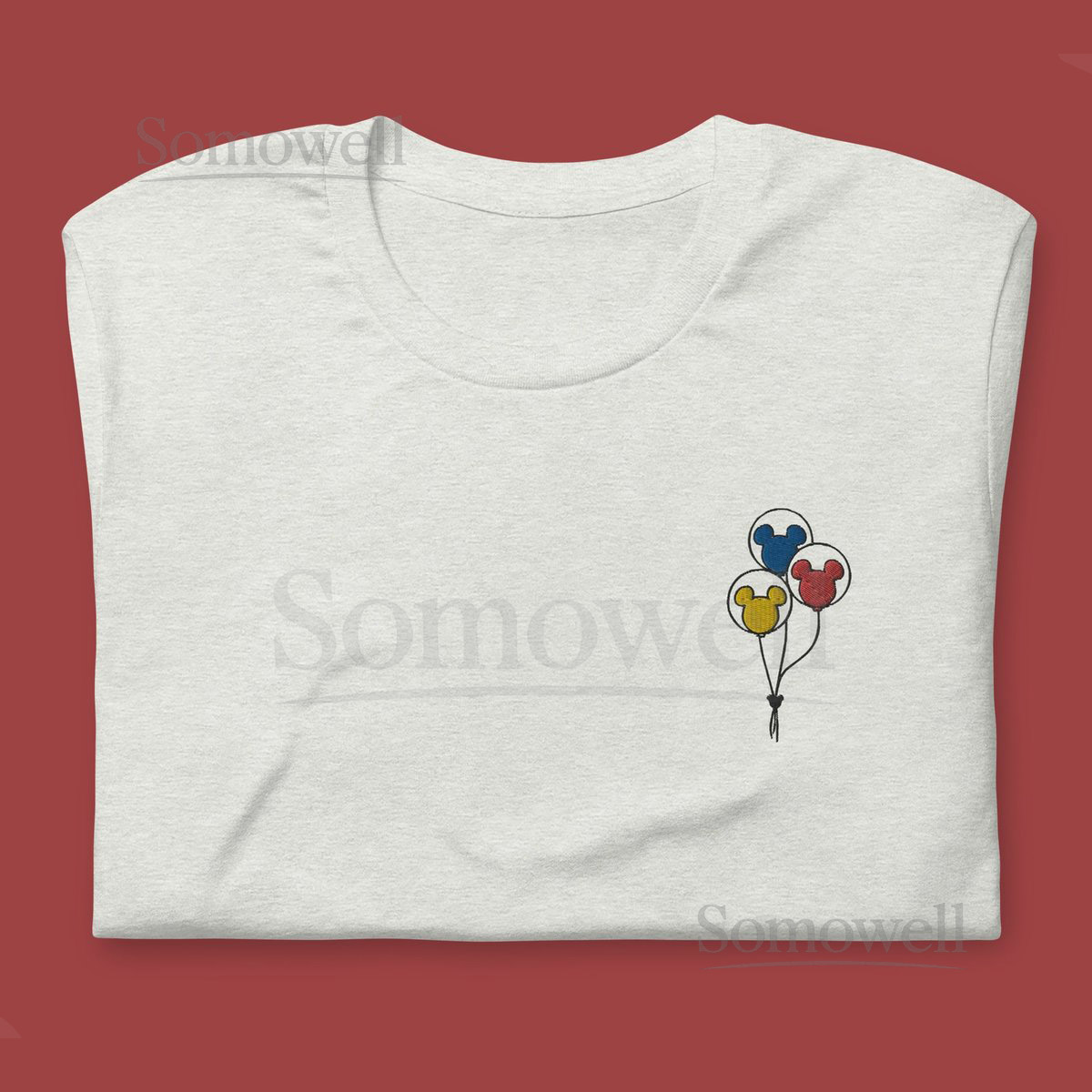Mickey Balloons Embroidered Tee Subtle Disney Apparel_143