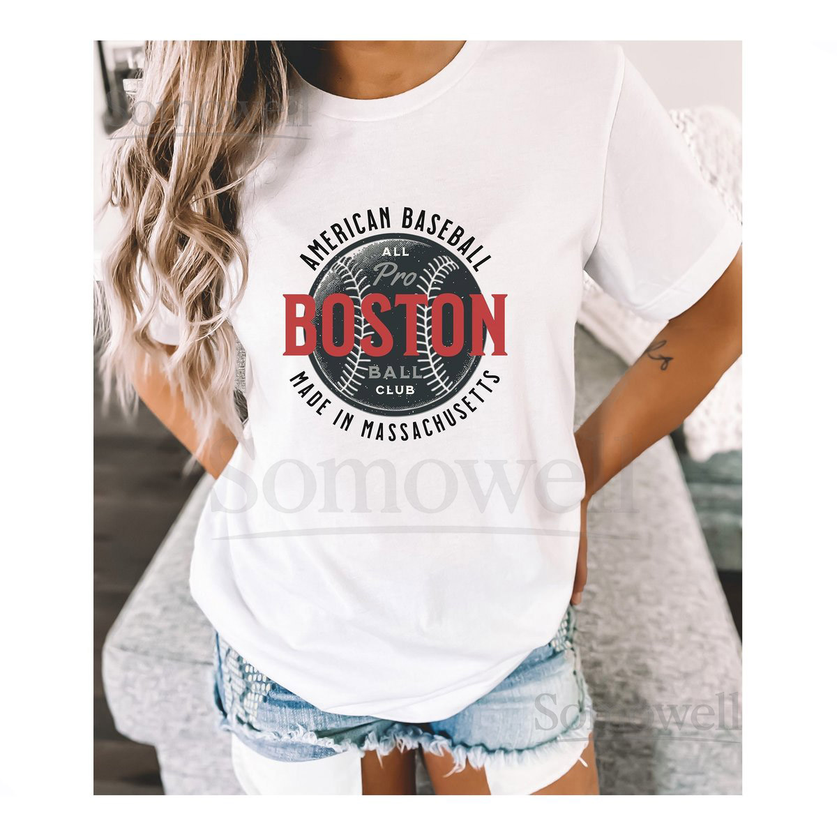 Boston Baseball Retro Tee Massachusetts t-shirt Red Sox Retro Baseball Shirt Unisex Baseball Tees Old Style T-shirts Baseball Fan_154