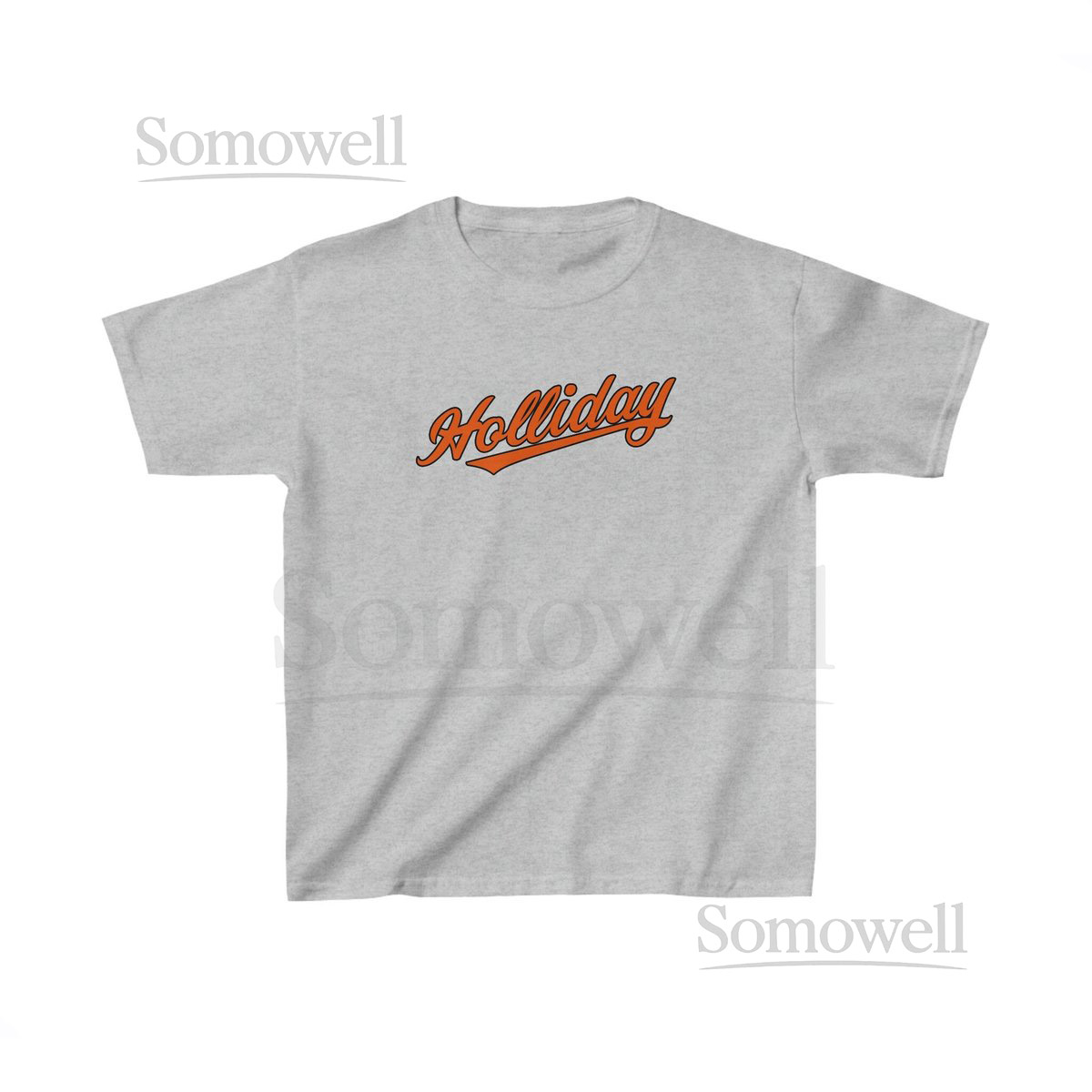 Jackson Holliday Kids Heavy Cotton Tee - Baltimore Orioles Shirt - MLB - T-Shirt Oriole White Orange_346