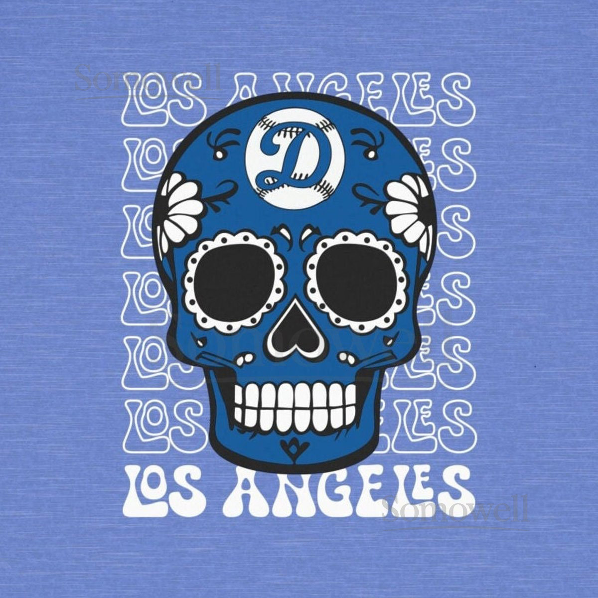 LA Dodgers Sugar Skull Toddler Tee_536