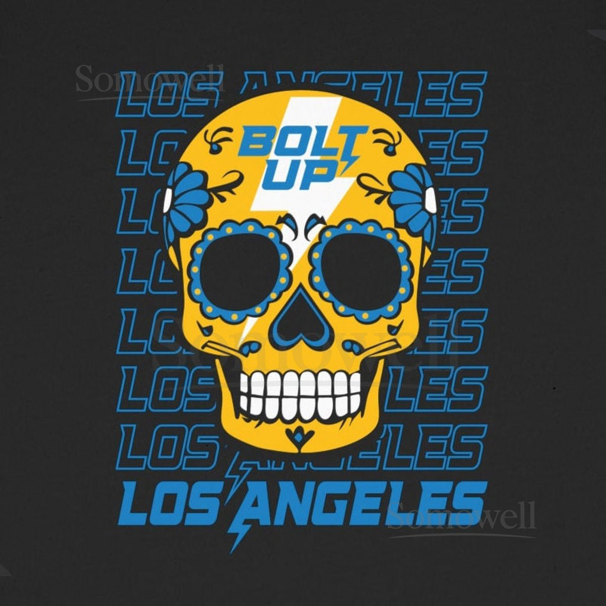 LA Chargers Sugar Skull Toddler Tee_426