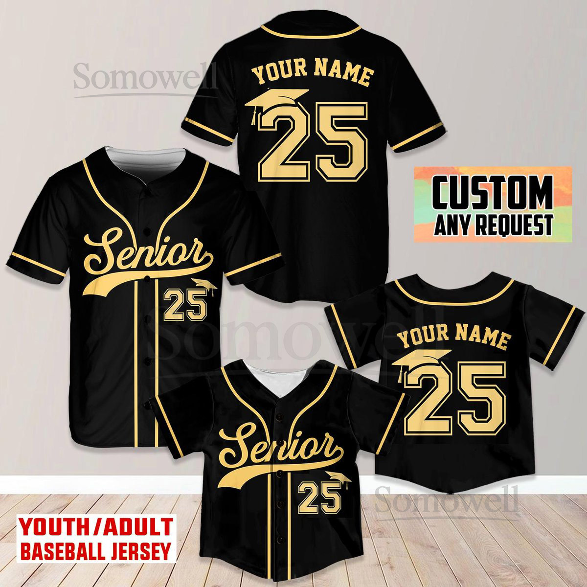 Personalized Senior 2025 Baseball Jersey Custom Name Baseball Jersey Graduation 2025 Jersey Class Of 2025 Gifts Custom Graduation Shirt_391