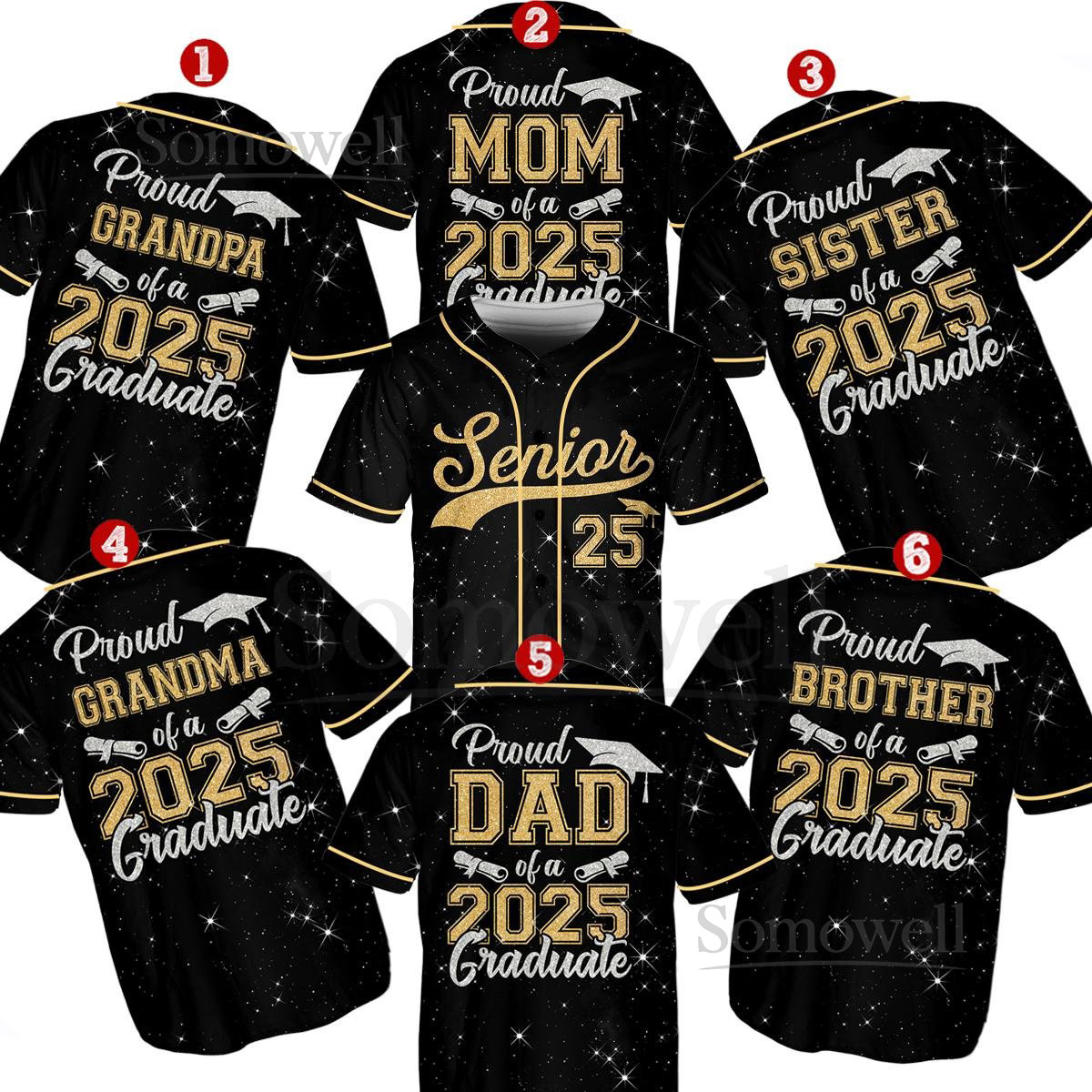 Personalized Proud Family Baseball Jersey Custom Name Proud Of A 2025 Graduate Baseball Jersey Graduation 2025 Jersey Senior 2025 Gifts_342