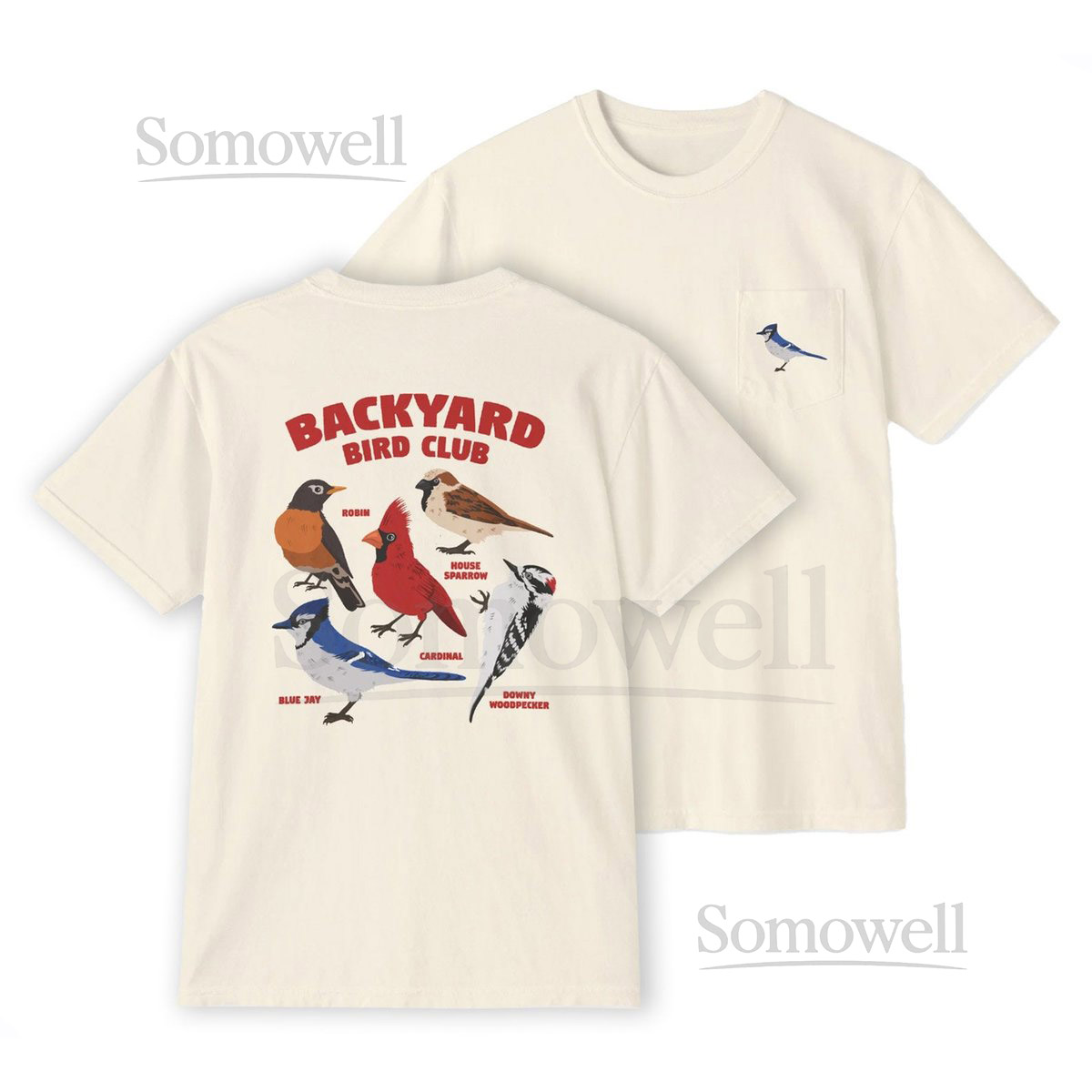Backyard Bird Club T-Shirt Comfort Colors Cotton Tee_55