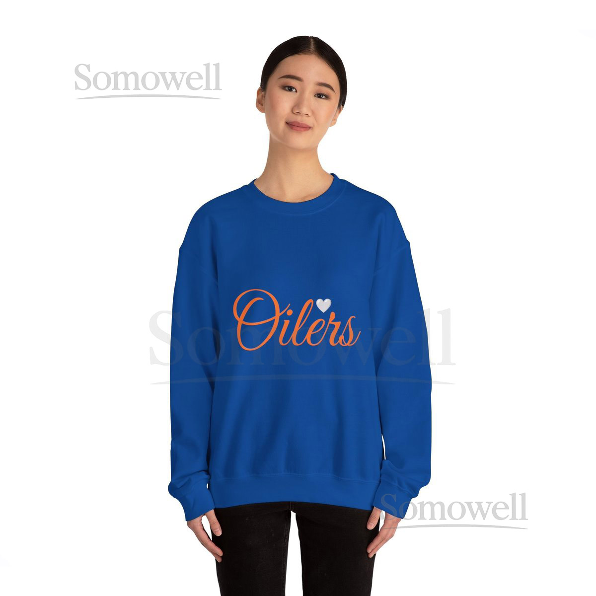 Blue Oilers Sweatshirt Hockey Fan Apparel_10