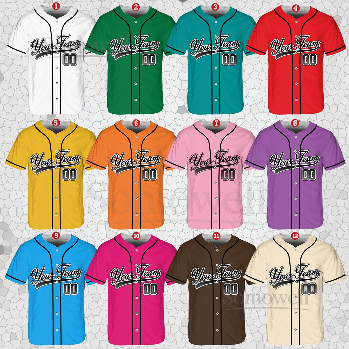 Personalized Team Name And Number Baseball Jersey Custom Baseball Jersey Shirt Baseball Jersey Uniform For Baseball Fans Baseball Lovers_502