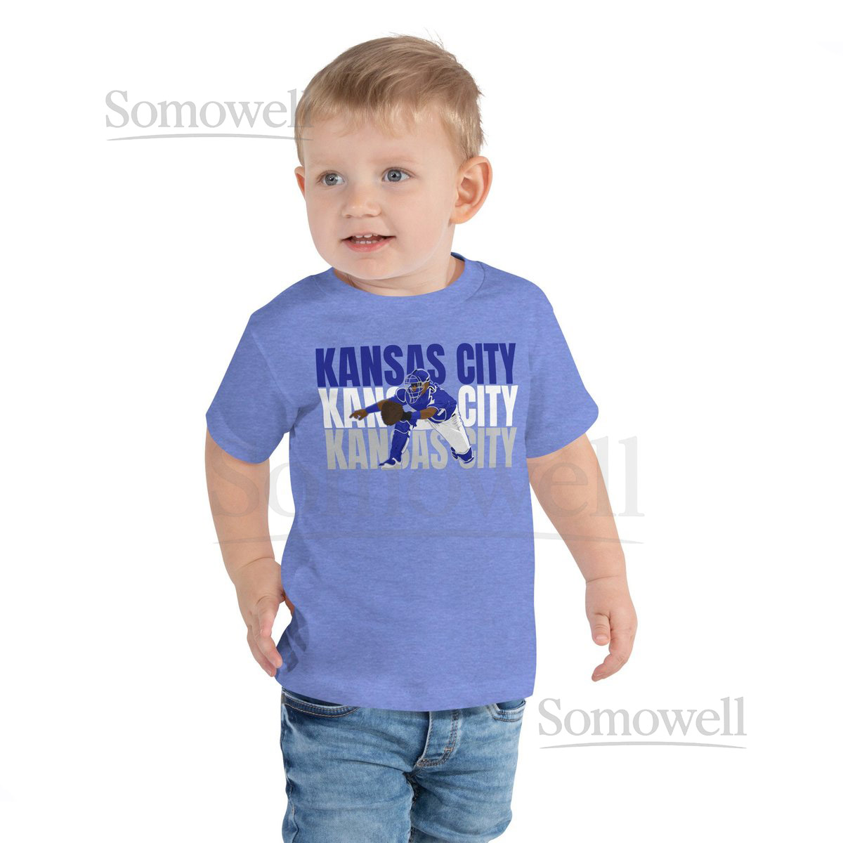 Toddler KC Baseball Short Sleeve T-Shirt Bella Canvas Brand Tee Kansas City Kids Royals gear Game Day Outfit Gift Boys Girls salvy_815