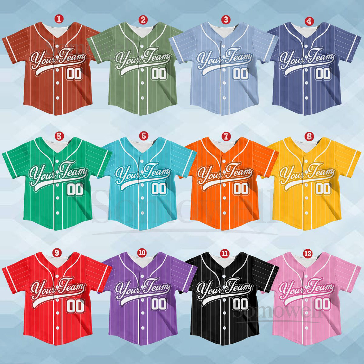 Personalized Team Name And Number Baseball Jersey Custom Youth Kid Baseball Jersey Baseball Jersey Uniform For Baseball Fans Lovers_623