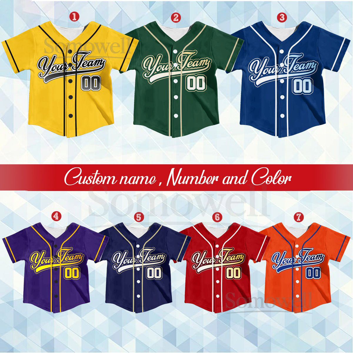 Personalized Team Name And Number Baseball Jersey Custom Youth Kid Baseball Jersey Baseball Jersey Uniform For Baseball Fans Lovers_629