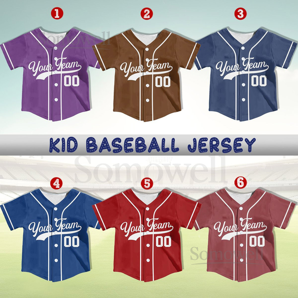 Personalized Kid Baseball Jersey Custom Name Number Youth Baseball Shirt Baseball Jersey For Baseball Fans Lovers Kids Birthday Gift_189