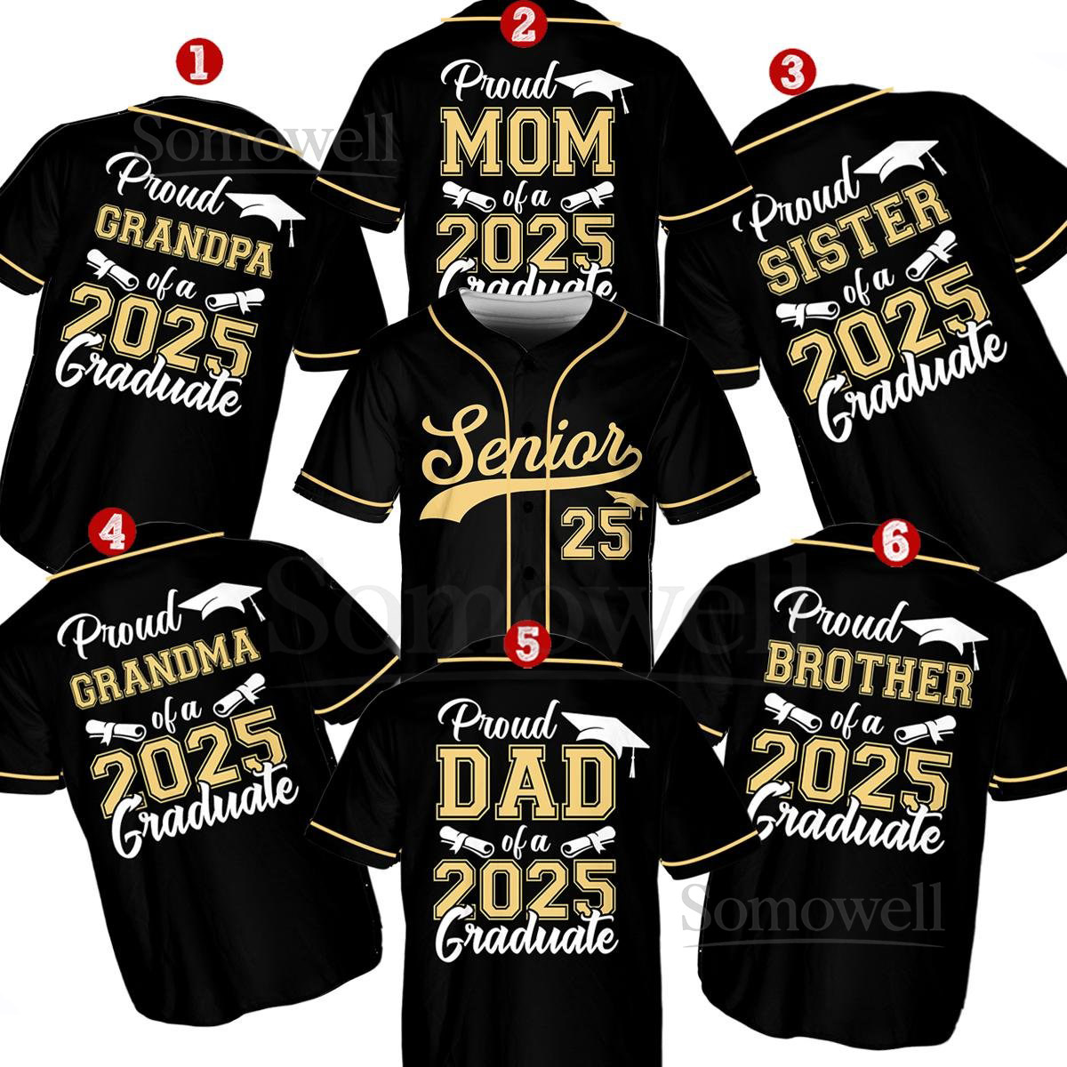 Personalized Proud Family Baseball Jersey Custom Name Proud Of A 2025 Graduate Baseball Jersey Graduation 2025 Jersey Senior 2025 Gifts_343