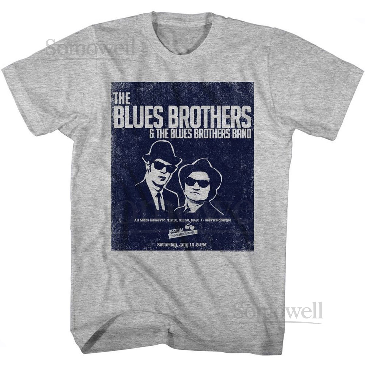 The Blues Brothers Blues Poster Gray Heather T-Shirt_570