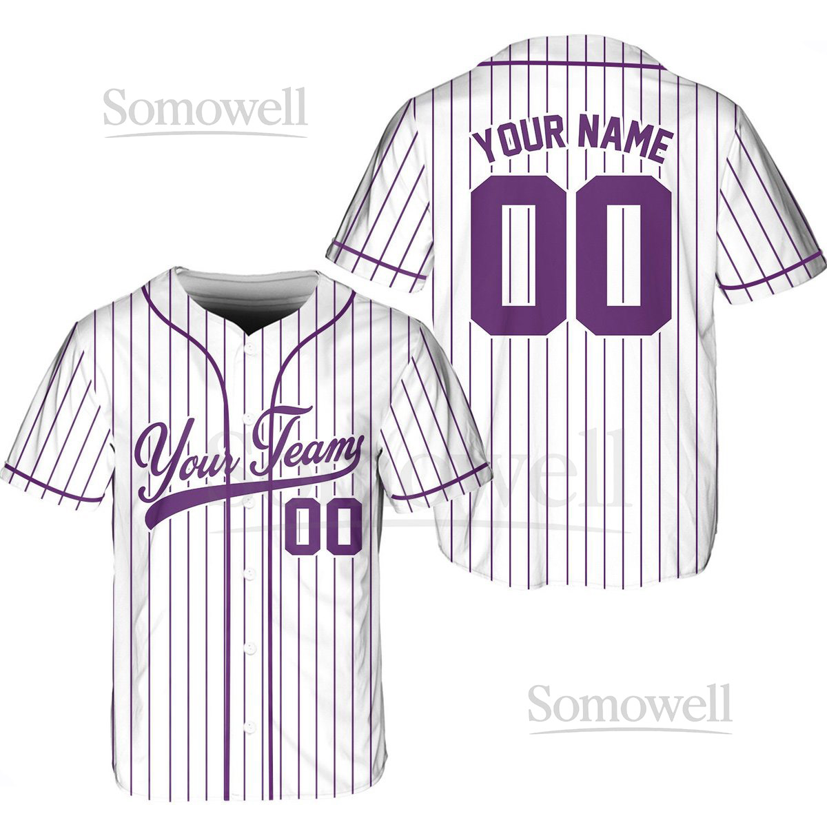 Personalized Team Name Number Baseball Jersey Custom Stripe Line Color Baseball Jersey Baseball Jersey For Baseball Fans Baseball Lovers_723
