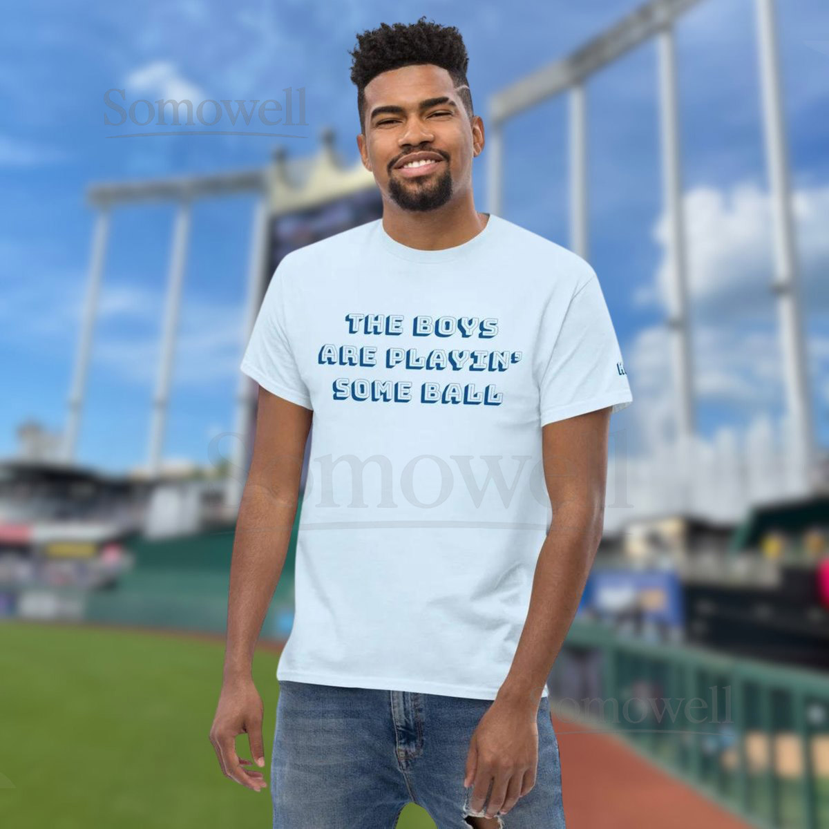 The Boys Are Playin' Some Ball Kansas City T-Shirt - Trendy Baseball Tee - Retro KC Baseball Shirt_785