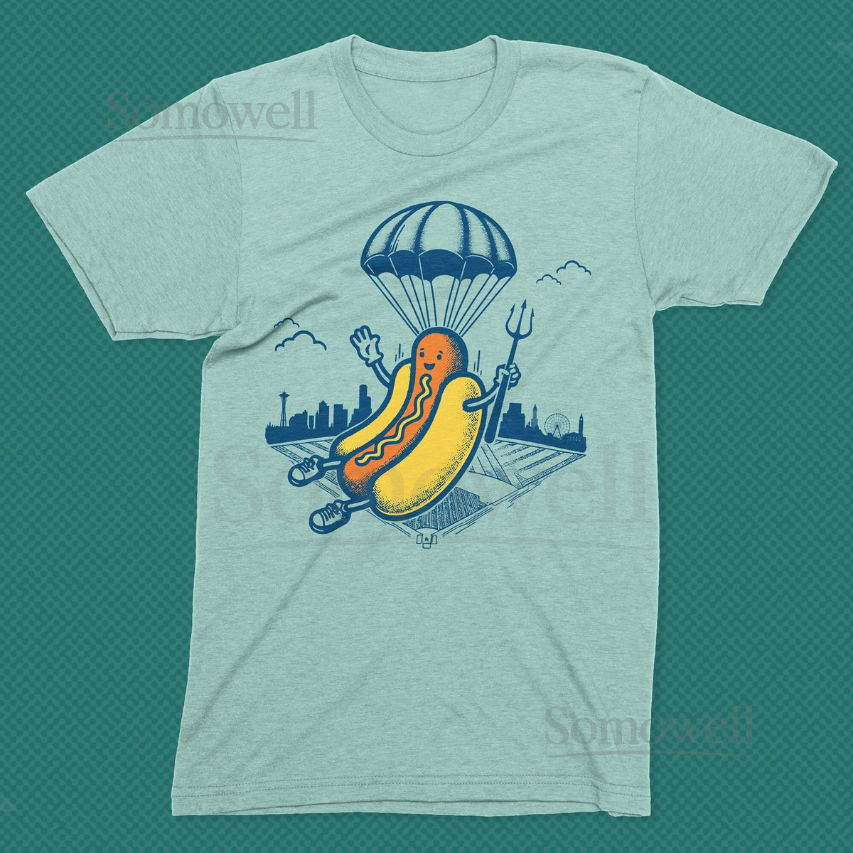 Hot Dogs from Heaven tshirt Seattle baseball tee Mariners hot dog shirt - Support Seattle Businesses_434