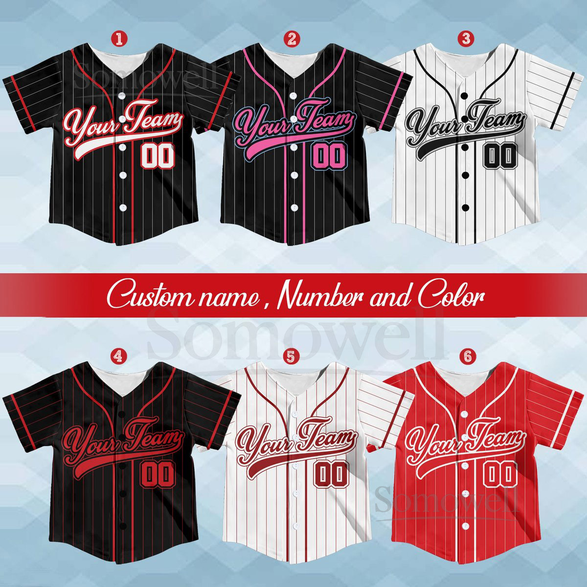 Personalized Team Name And Number Baseball Jersey Custom Youth Kid Baseball Jersey Baseball Jersey Uniform For Baseball Fans Lovers_633