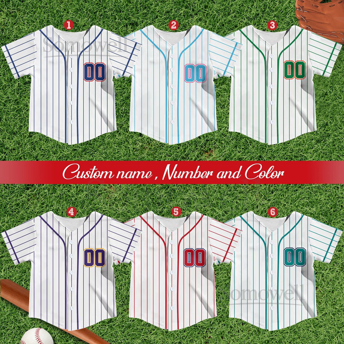 Personalized Name and Number Kid Baseball Jersey Custom Name Number Youth Baseball Shirt Baseball Jersey For Baseball Fans Lovers_333