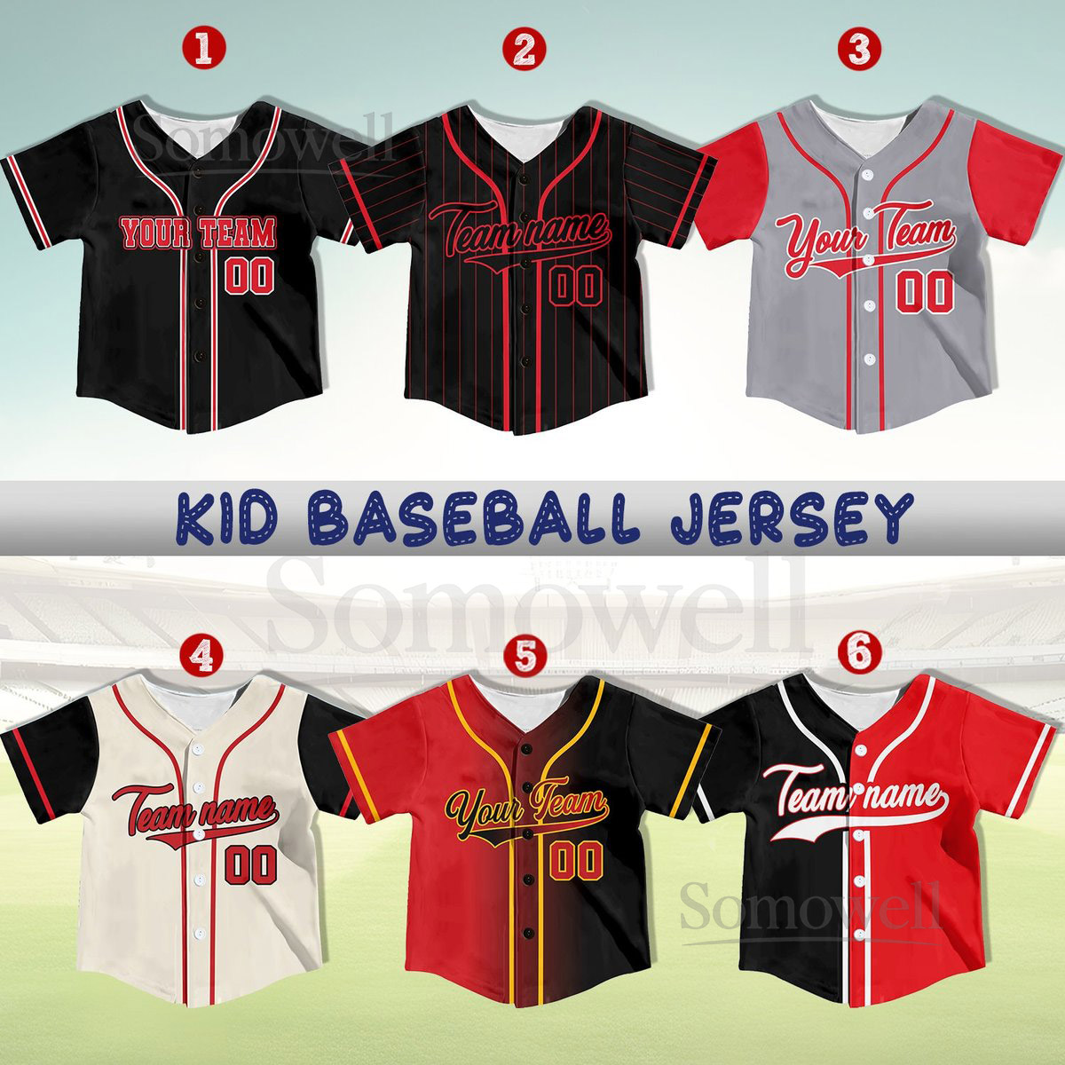 Personalized Kid Baseball Jersey Custom Name Number Youth Baseball Shirt Baseball Jersey For Baseball Fans Lovers Kids Birthday Gift_191