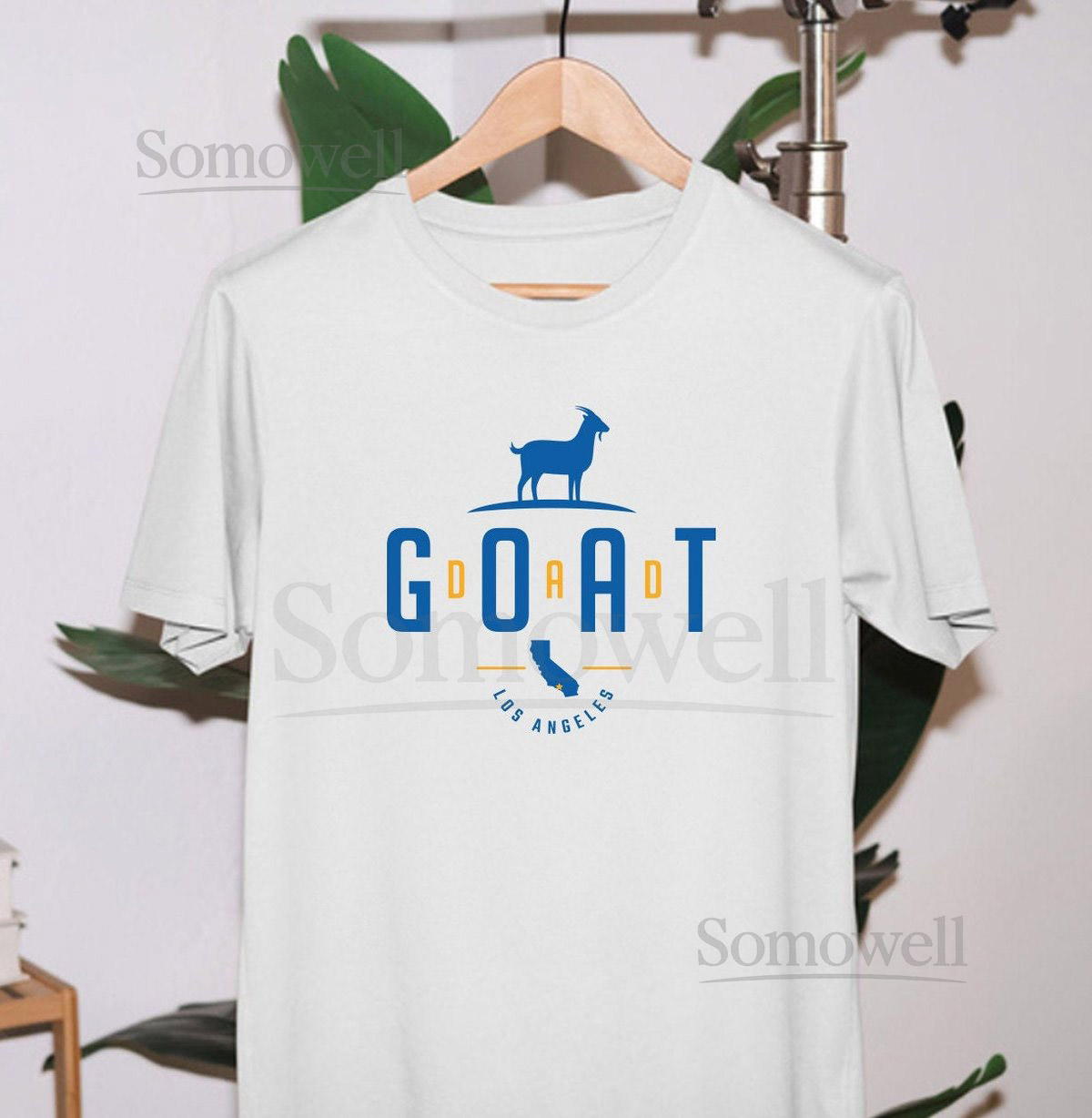 LA Fathers Day T Shirt For Dad Gift For Football Fan LA Dad T Shirt GOAT Dad_427