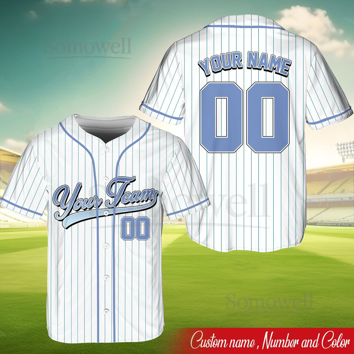 Personalized Team Name Number Baseball Jersey Custom Stripe Line Color Baseball Jersey Baseball Jersey For Baseball Fans Baseball Lovers_725