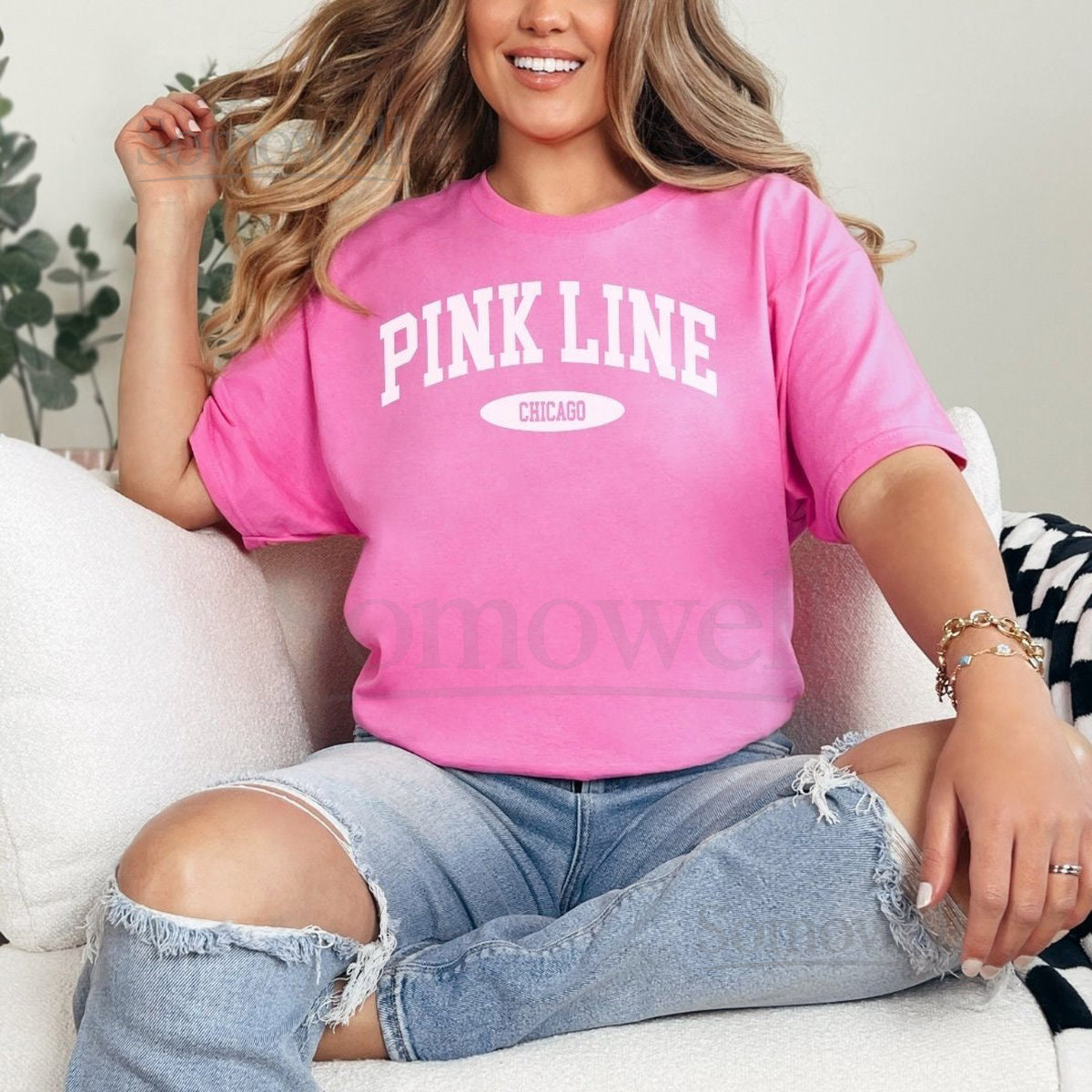 Chicago Gift Pink Line Shirt Chicago Neighborhood Chicago Pride Chitown Windy City Cubs White Sox Chicago Gift Midwest_204