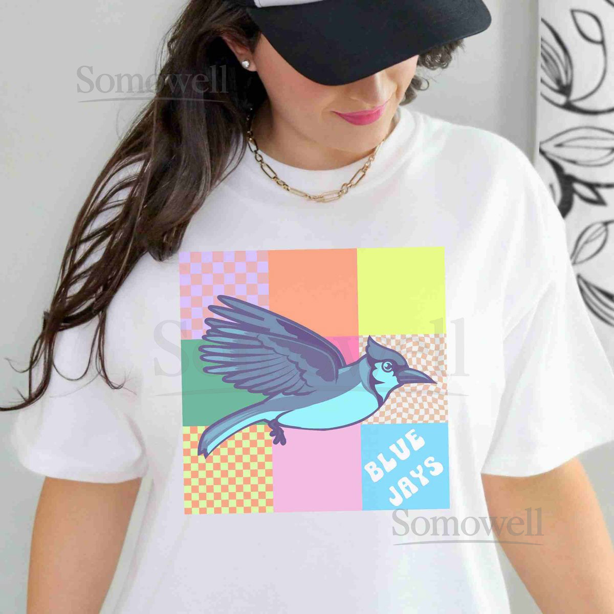 Checkered Blue Jays School Mascot Teacher TshirtCustom Team Mascot Shirt Game Day Shirt Favorite Team Shirt_206