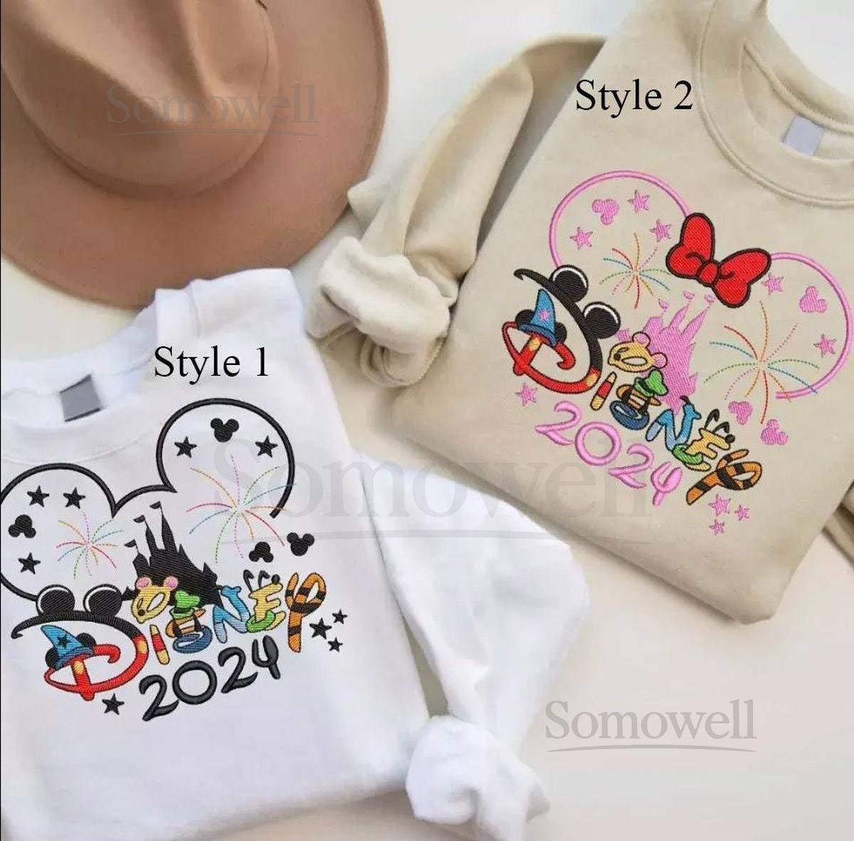 Disney 2024 Embroidered Sweatshirt Disney Family Vacation Sweatshirt Disney Castle Sweatshirt Disney Family 2024 Shirt Disney Trip_39