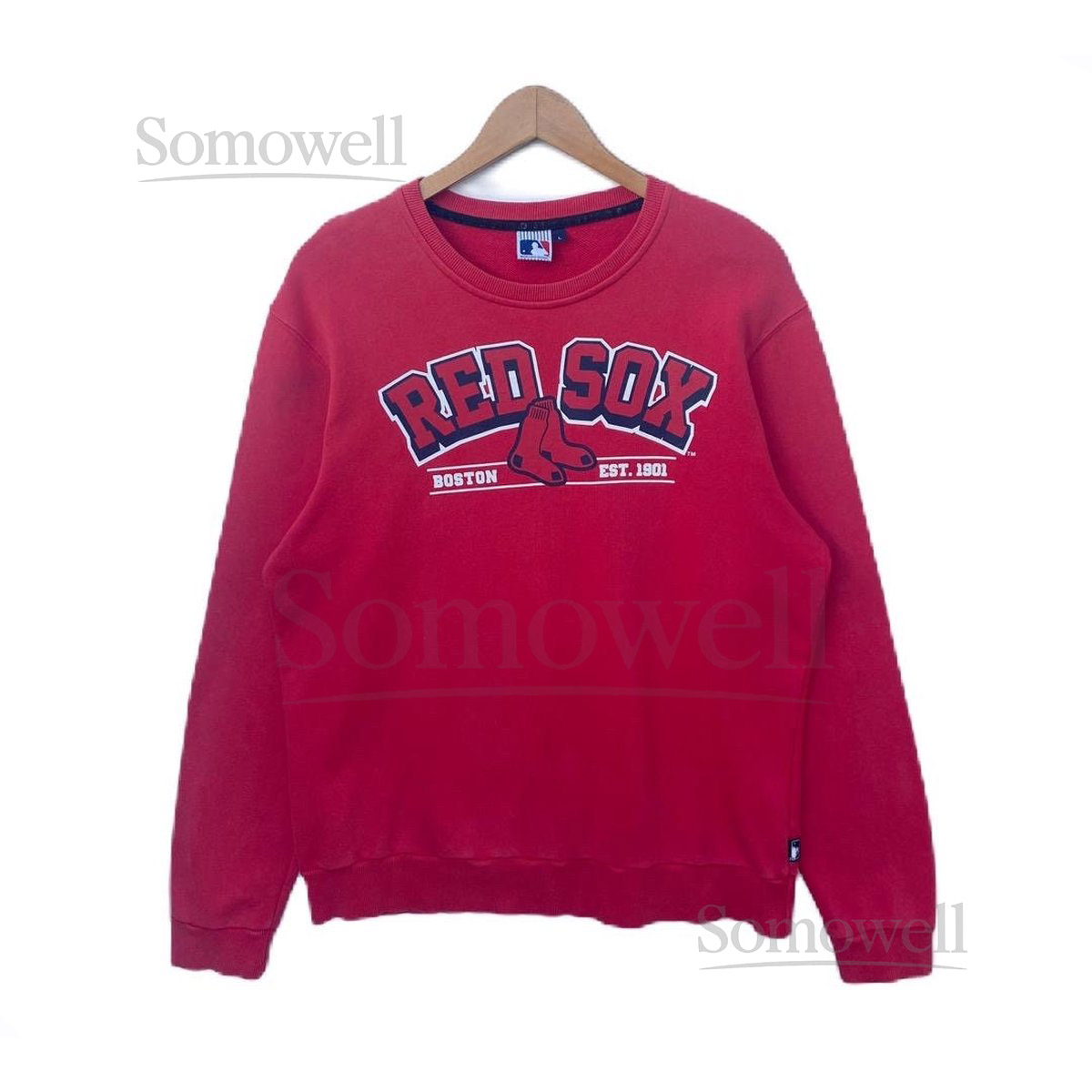 BOSTON RED SOX Sweatshirt Pullover Jumper Mlb Baseball Sportswear Streetwear Large Size Red Colour Long Sleeve Major League_206