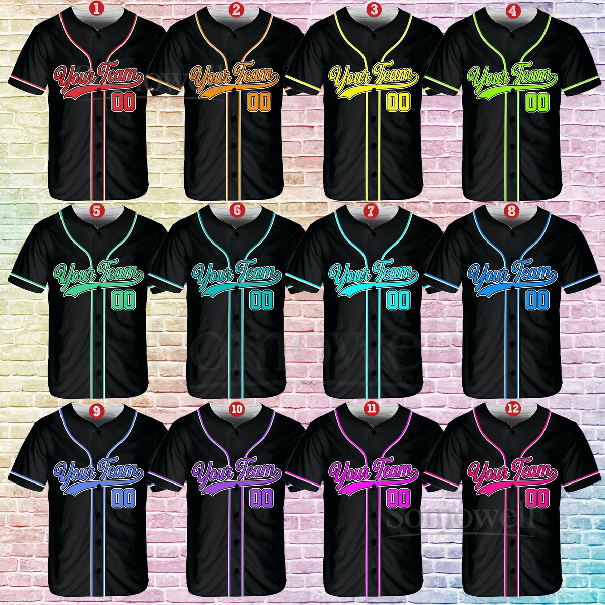 Personalized Team Name And Number Baseball Jersey Custom Baseball Jersey Shirt Baseball Jersey Uniform For Baseball Fans Baseball Lovers_509