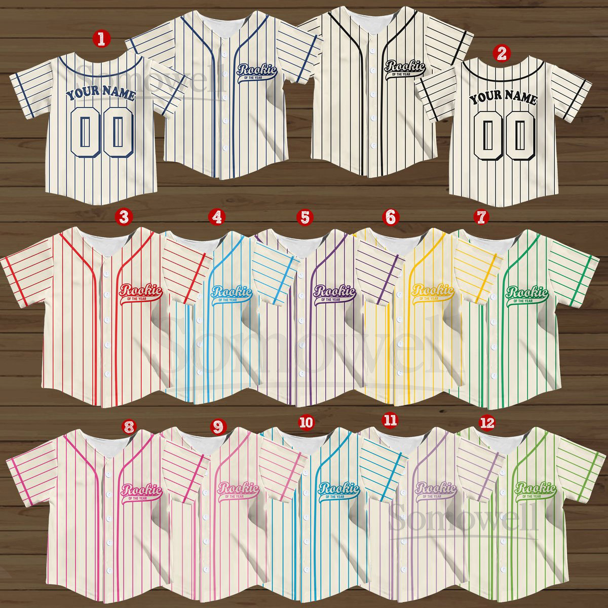 Personalized Name Number Pinstripe Baseball Jersey Custom Stripe Line Kid Youth Baseball Jersey Baseball Jersey For Baseball Fans Lovers_335
