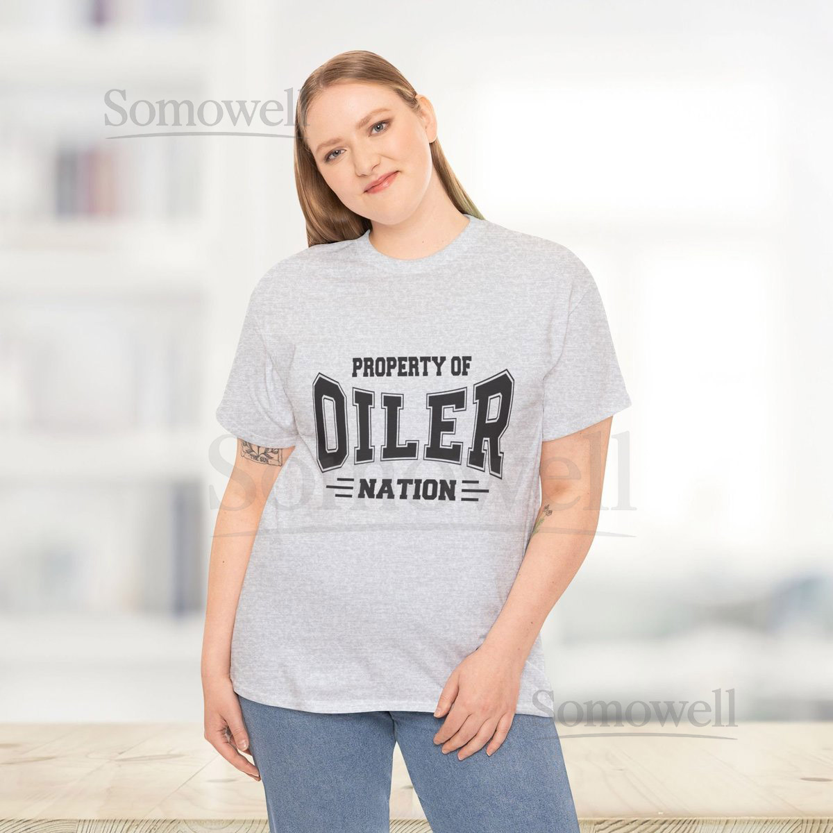 Property of Oiler Nation Unisex Heavy Cotton Tee_355