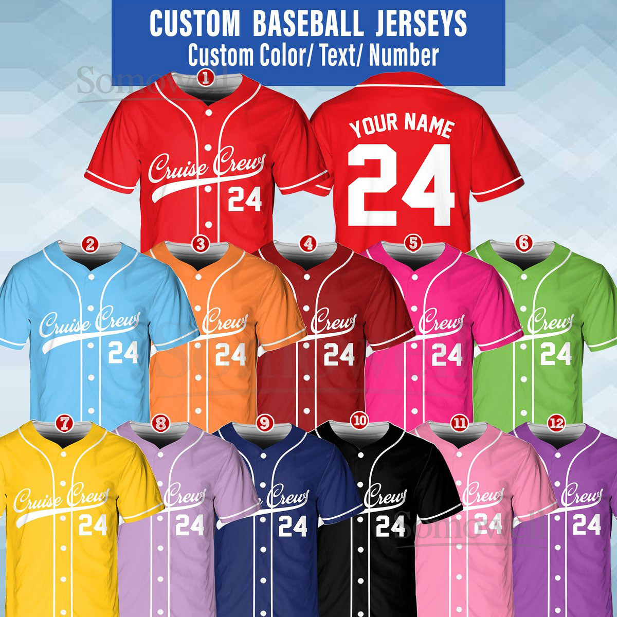 Personalized Cruise Crew Baseball Jersey Custom Baseball Jersey Shirt Baseball Jersey Uniform For Cruise Squad Cruise Team Cruise Family_077