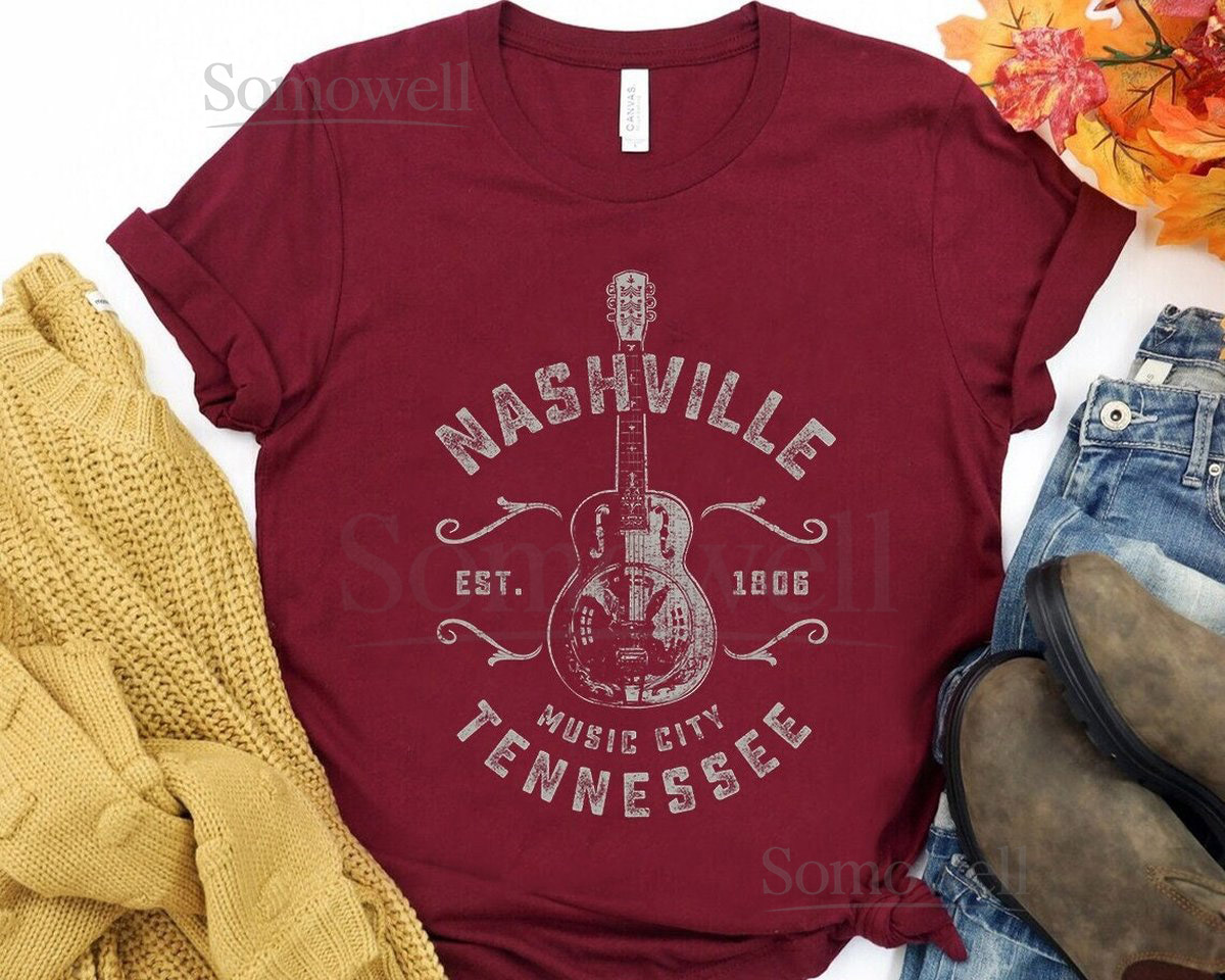 Comfort Colors Nashville Music City Est 1806 Tennessee Shirt Nashville T-Shirt Nashville Flying Guitar Music City Shirt Tennessee Shirt_95